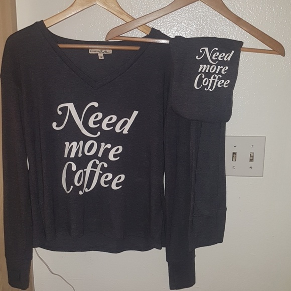 Express One Eleven Other - Express One Eleven "Need More Coffee" PJ Set